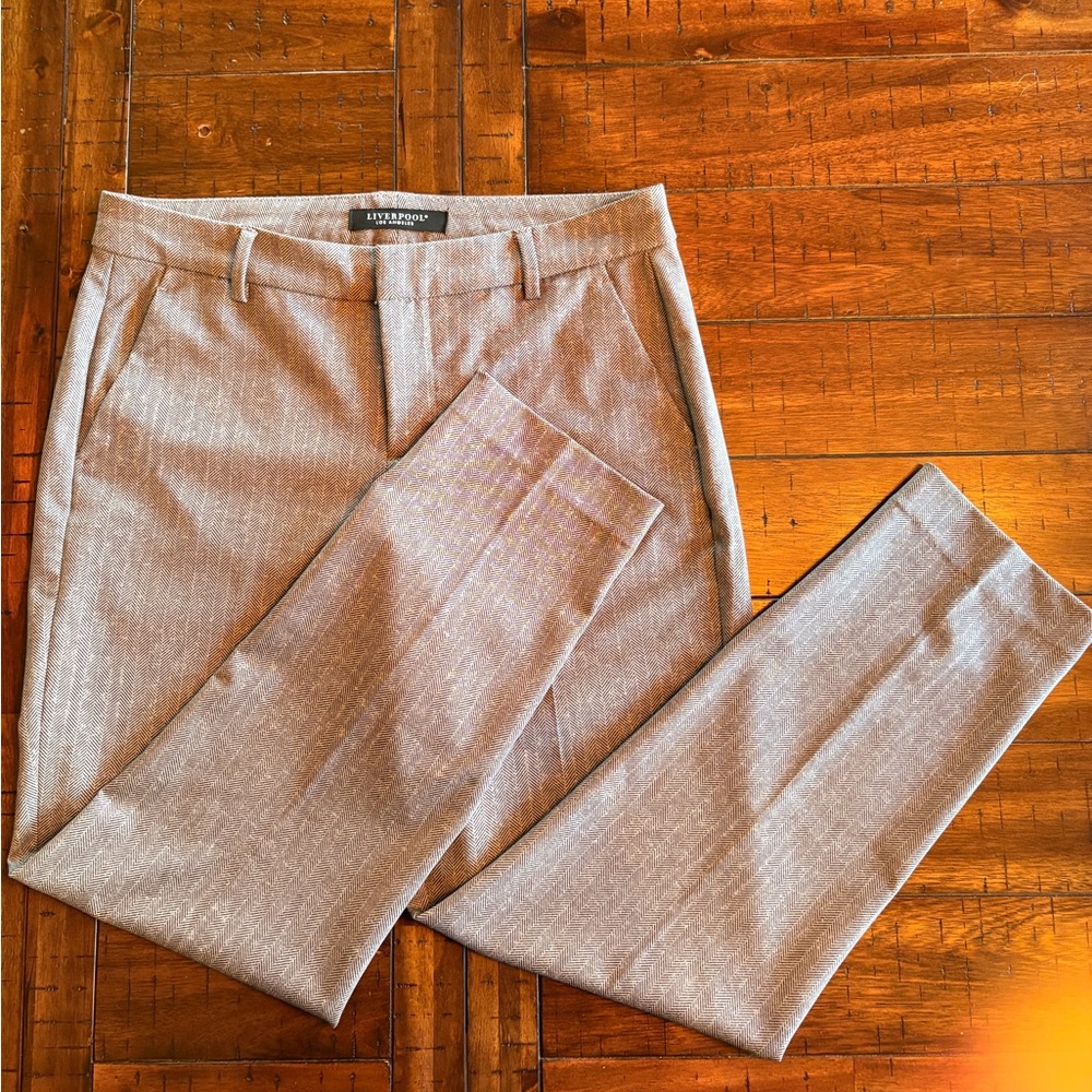 Ladies Liverpool Trousers - herringbone - Size 8 - NWOT - Classic, Quiet Luxury